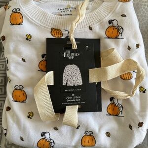Snoopy American Eagle Pumpkin Fall Pjs Size Medium